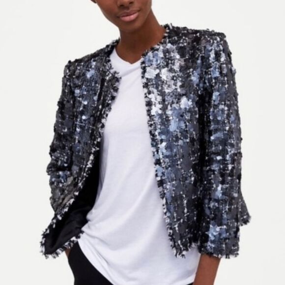 Zara sequins Jacket - Picture 1 of 12